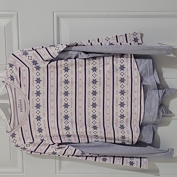 Girls Disney Frozen 2 Pack Long Sleeve T-shirt Sizes 4, 5, 6 & 6X NWT  Tee - Picture 2 of 8